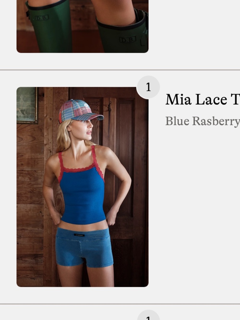 Mia lace tank dairy boy xs